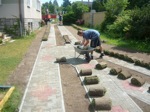 Štěchovice červen 2011- úprava travního koberce